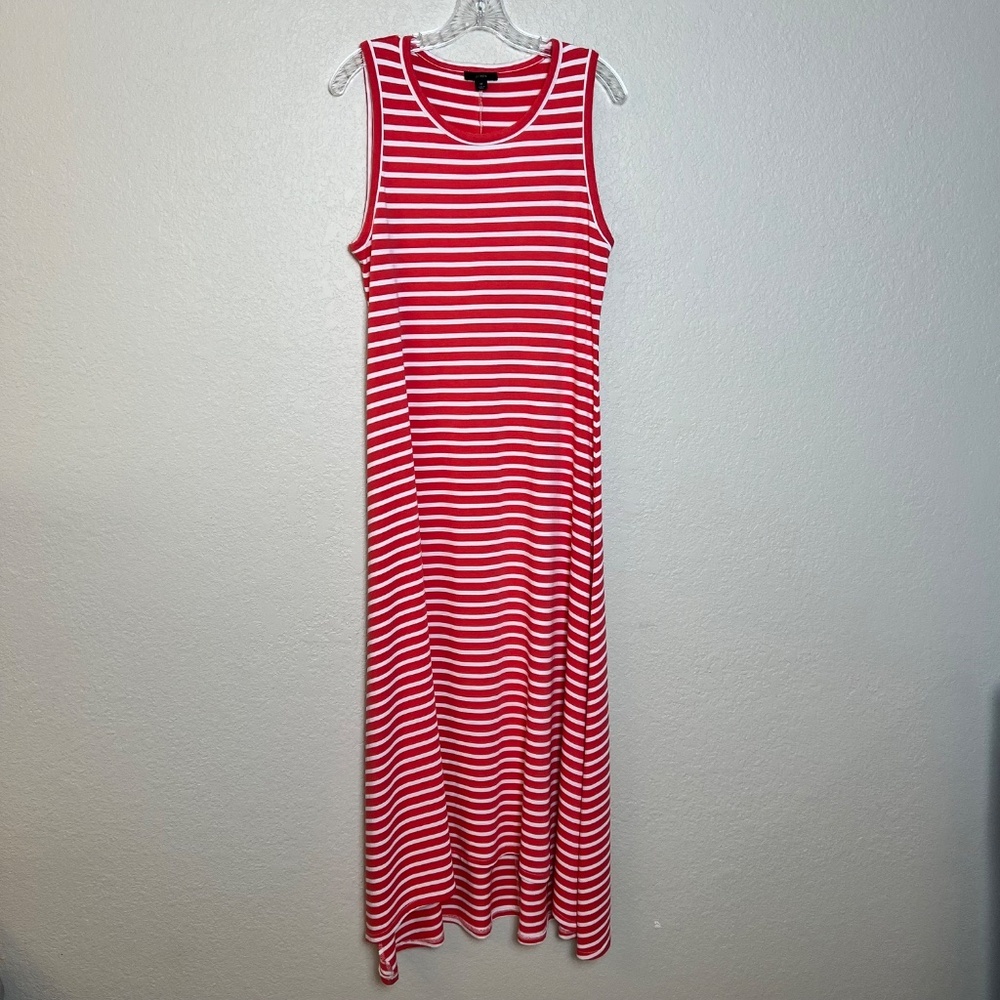 *FIRM PRICE* J. Crew High Low Maxi A-Line Striped Tank Dress - Picture 3 of 9